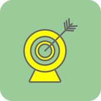 Target Filled Yellow Icon vector