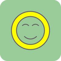 Smile Filled Yellow Icon vector