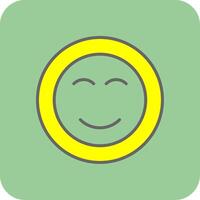 Smile Filled Yellow Icon vector