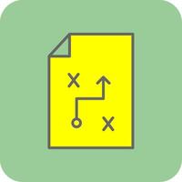 Strategy Filled Yellow Icon vector