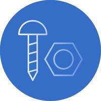 Nut Flat Bubble Icon vector