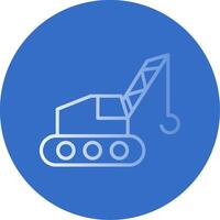 Crane Flat Bubble Icon vector