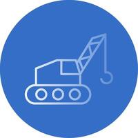 Crane Flat Bubble Icon vector