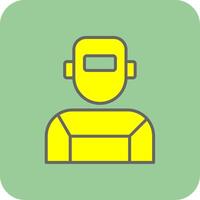 Welder Filled Yellow Icon vector