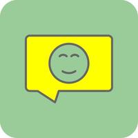 Happy Filled Yellow Icon vector