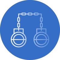 Handcuffs Flat Bubble Icon vector