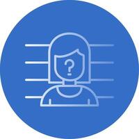 Suspect Flat Bubble Icon vector