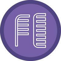 Comb Line Multi Circle Icon vector