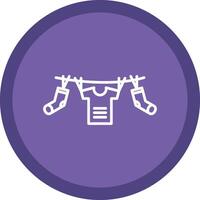 Laundry Line Multi Circle Icon vector