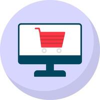 E-commerce Optimization Flat Bubble Icon vector