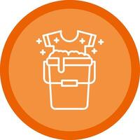 Bucket Line Multi Circle Icon vector