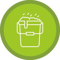 Bucket Line Multi Circle Icon vector