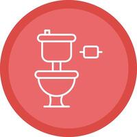 Toilet Line Multi Circle Icon vector