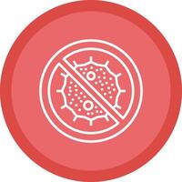 Bacteria Line Multi Circle Icon vector