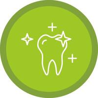 Clean Tooth Line Multi Circle Icon vector