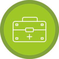 First Aid Kit Line Multi Circle Icon vector