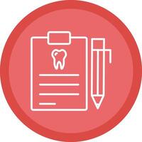 Dental Report Line Multi Circle Icon vector