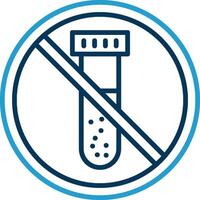 Prohibited Sign Line Blue Two Color Icon vector