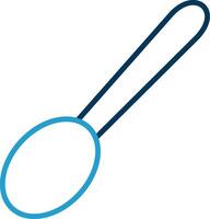 Spoon Line Blue Two Color Icon vector