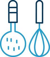 Kitchenware Line Blue Two Color Icon vector