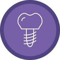 implantes línea multi circulo icono vector