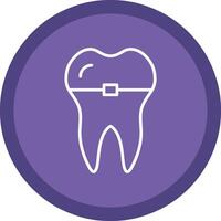 Braces Line Multi Circle Icon vector