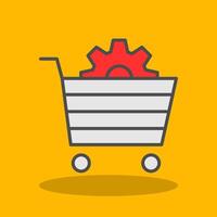 E-commerce Solution Filled Shadow Icon vector