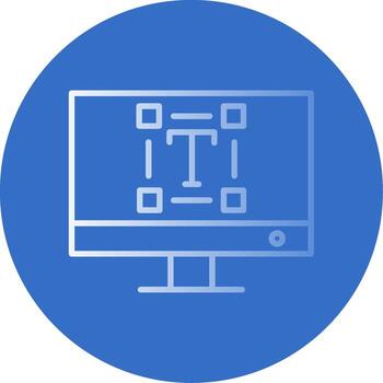 tipografía plano burbuja icono vector