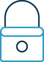 Lock Line Blue Two Color Icon vector