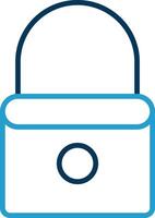 Lock Line Blue Two Color Icon vector