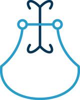 Door Knocker Line Blue Two Color Icon vector