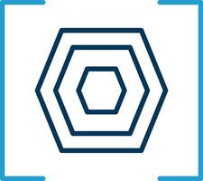 Bracket Line Blue Two Color Icon vector