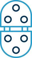 Hinge Line Blue Two Color Icon vector
