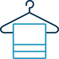 Hanger Line Blue Two Color Icon vector