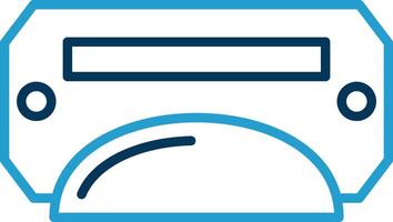 Handle Line Blue Two Color Icon vector