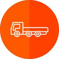 Truck Line Yellow White Icon vector