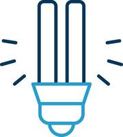 Light Bulb Line Blue Two Color Icon vector