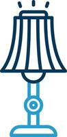 Floor Lamp Line Blue Two Color Icon vector