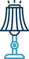 Floor Lamp Line Blue Two Color Icon vector