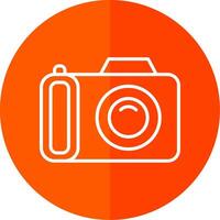 Camera Line Yellow White Icon vector