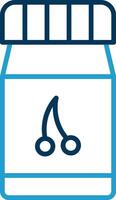 Jam Line Blue Two Color Icon vector