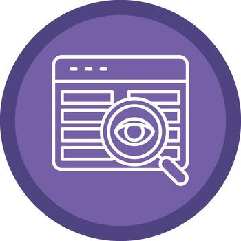 Code Review Line Multi Circle Icon vector