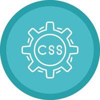 Css Coding Line Multi Circle Icon vector