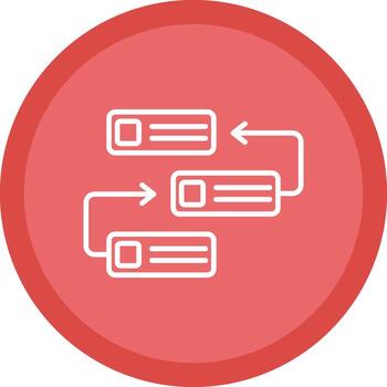 Backlog Line Multi Circle Icon vector