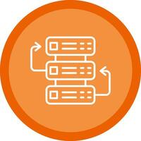 Servers Line Multi Circle Icon vector