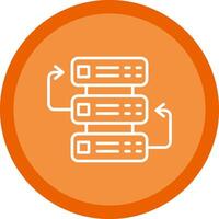 Servers Line Multi Circle Icon vector