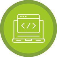 Web Development Line Multi Circle Icon vector
