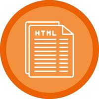 Html File Line Multi Circle Icon vector