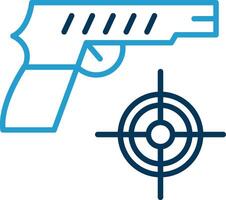 Shooting Line Blue Two Color Icon vector