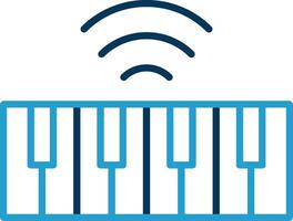 Keyboard Line Blue Two Color Icon vector